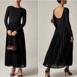 J. Crew ballerina Elegant Black Long Sleeve Dress